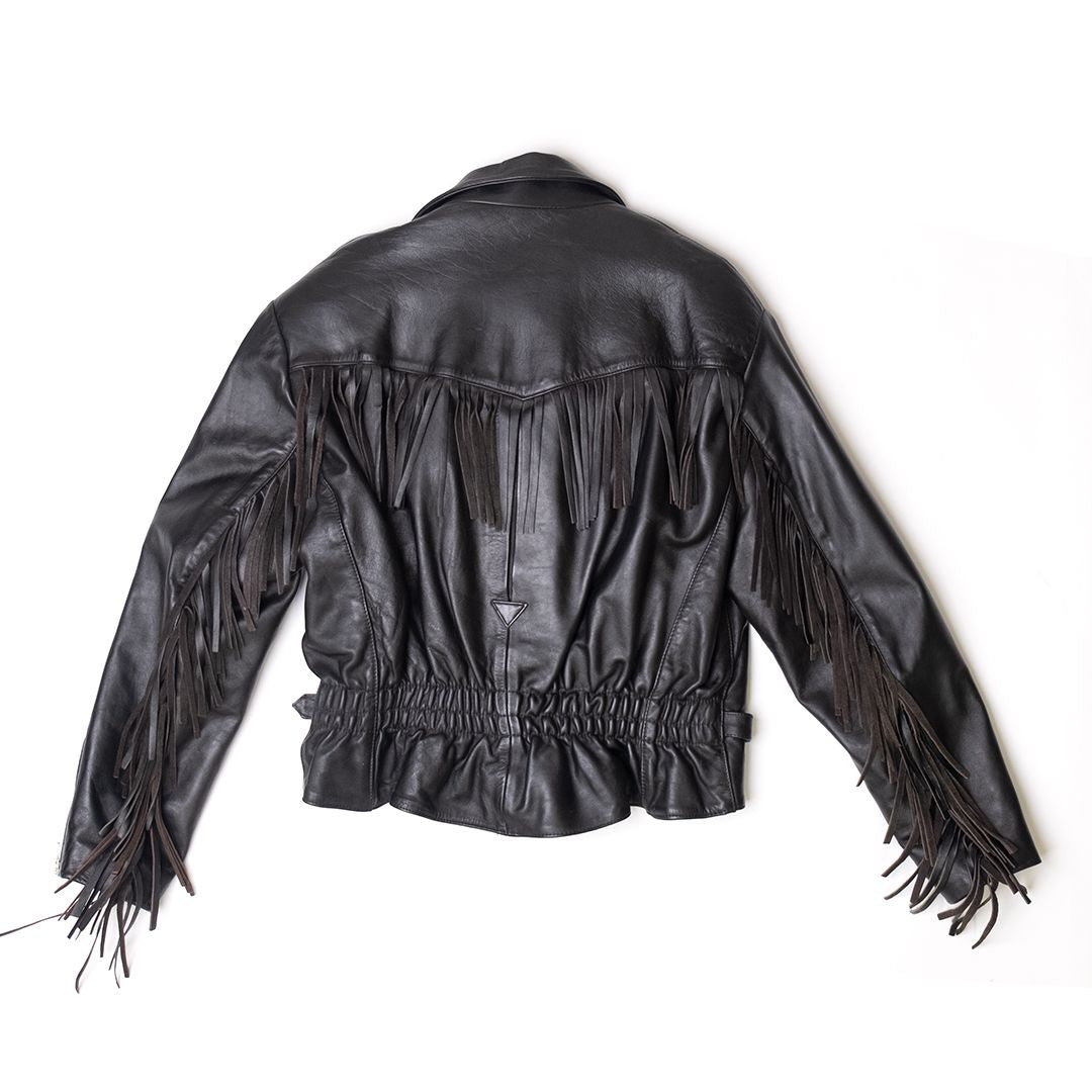 Fringe Studded Leather Jacket – West Coast Leather