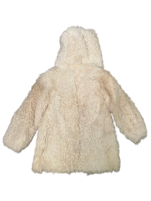 
                  
                    Load image into Gallery viewer, Curly lamb fur coat with hood
                  
                