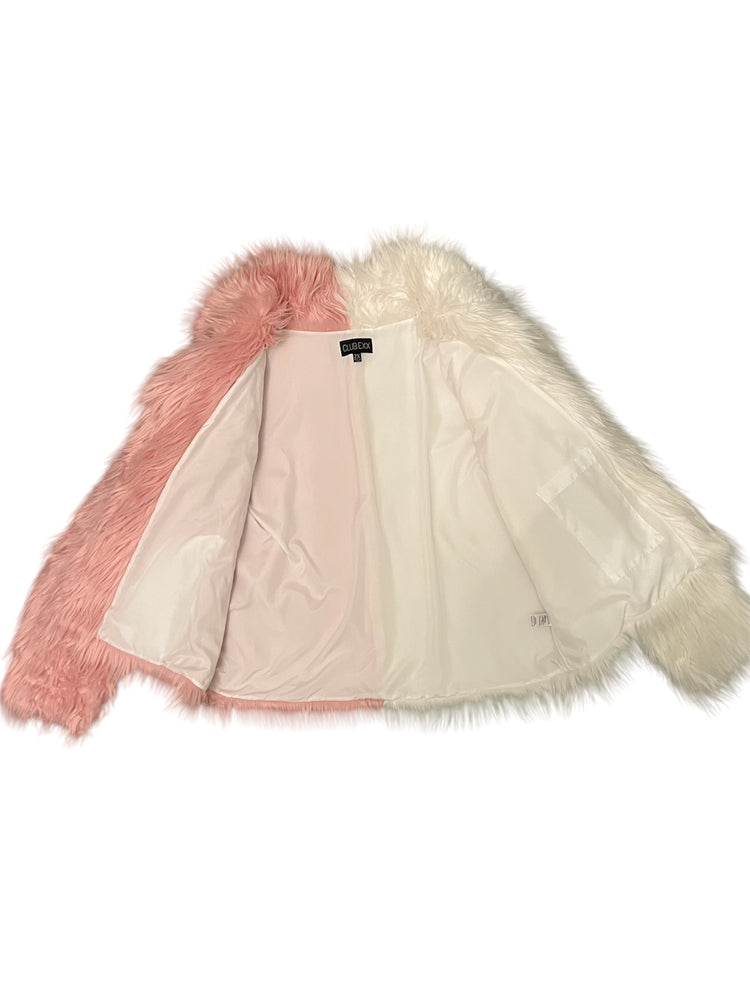 
                  
                    Load image into Gallery viewer, Faux Fur. Club Exx 2XL over sized coat
                  
                