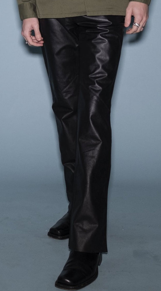 VINTAGE HARLEY DAVIDSON Size 30 Leather Pants Actual 31x30.5 Motorcycle  Black